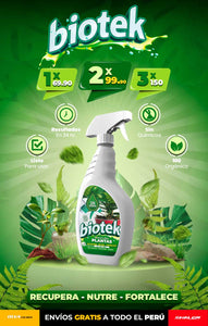 BIOTEK ® ALIMENTO REVITALIZADOR DE PLANTAS EN 24H